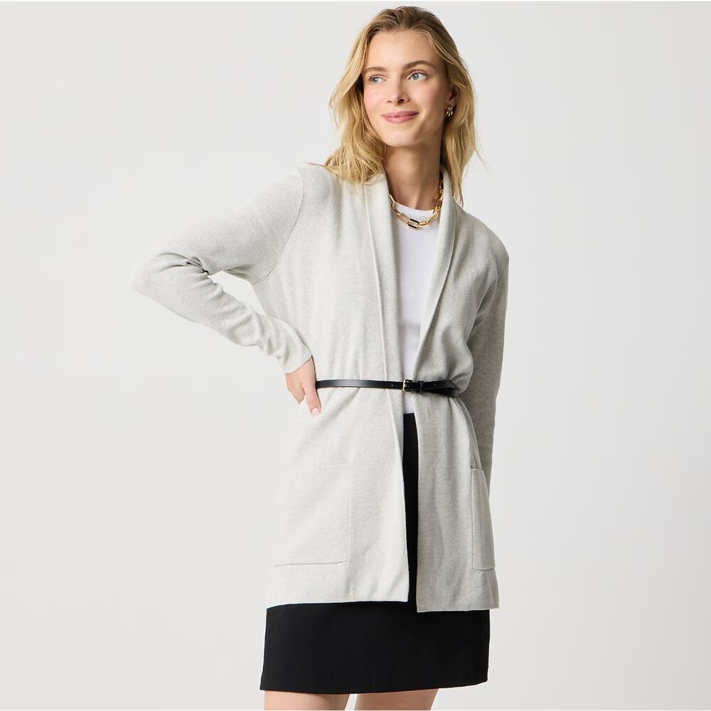 J. CREW Chelsea Sweater Blazer Heather Gray Sz S $138 {V52}